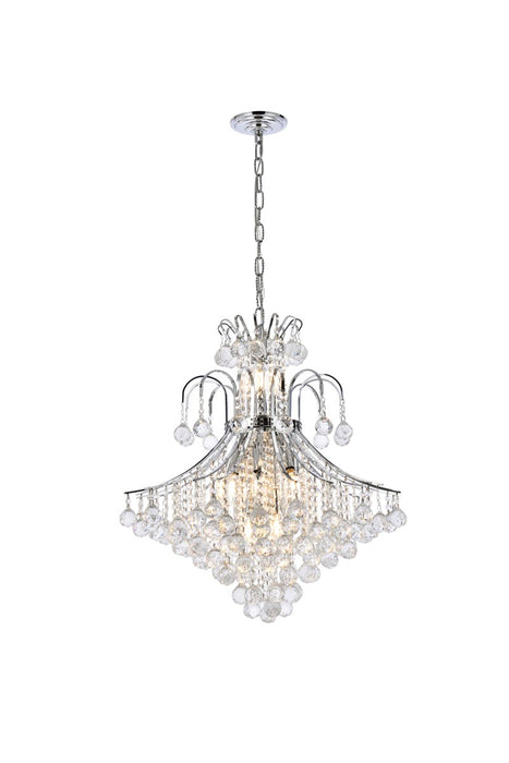 Toureg 15 Light Chandelier Chrome-Mid. Chandeliers-Elegant Lighting-Lighting Design Store