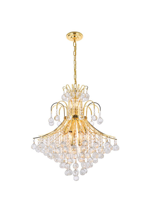 Toureg 15 Light Chandelier Gold-Mid. Chandeliers-Elegant Lighting-Lighting Design Store