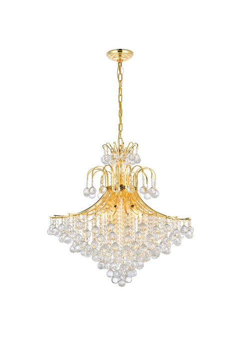 Toureg 15 Light Chandelier Gold-Mid. Chandeliers-Elegant Lighting-Lighting Design Store