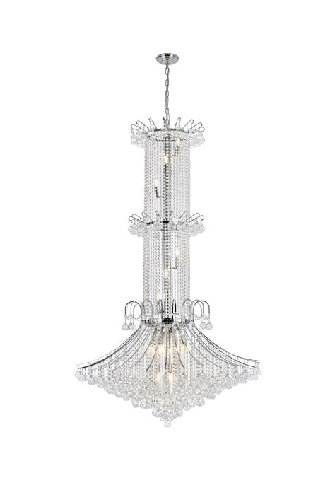 Toureg 20 Light Chandelier Chrome-Large Chandeliers-Elegant Lighting-Lighting Design Store