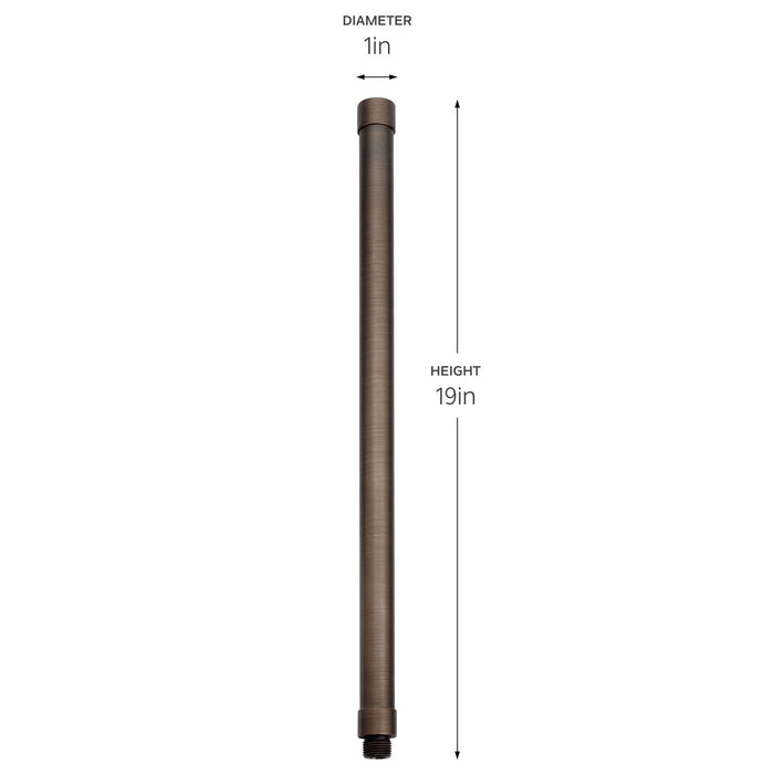 Kichler - 15512CBR - 18 inch Male Female Riser - Centennial Brass