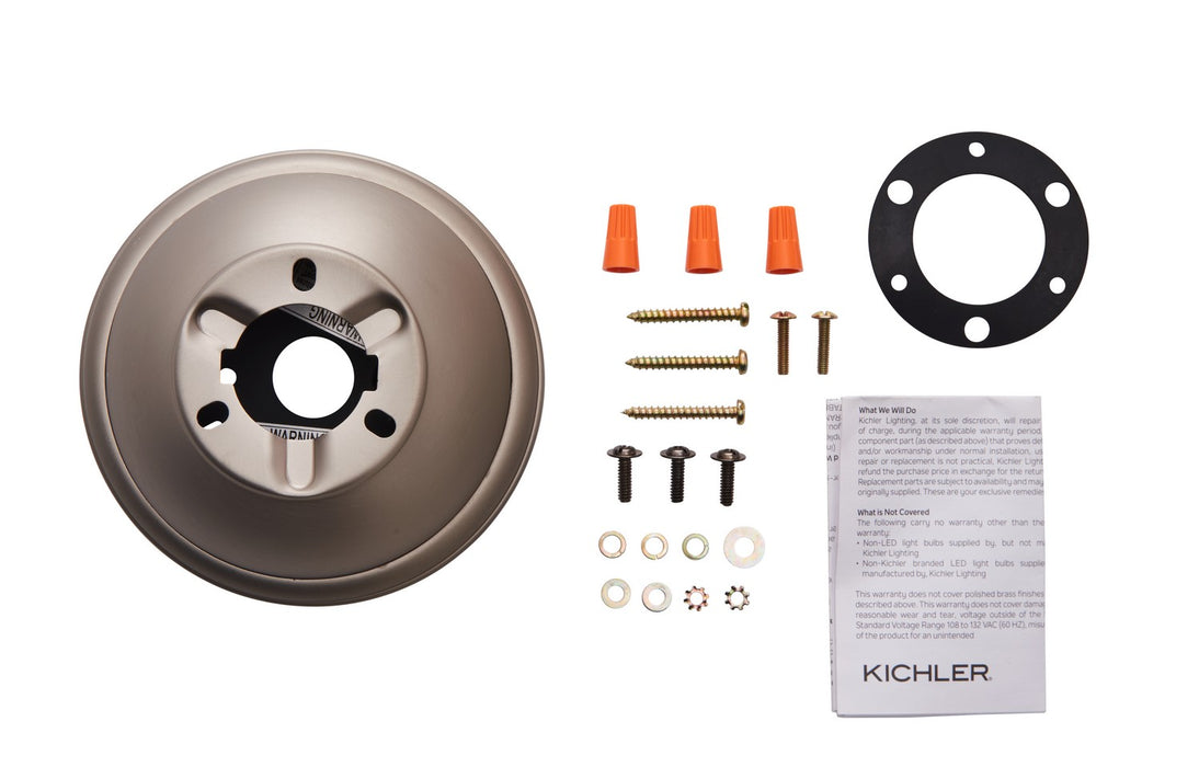 Kichler - 337008NI - Flush Mount Kit - Accessory - Brushed Nickel