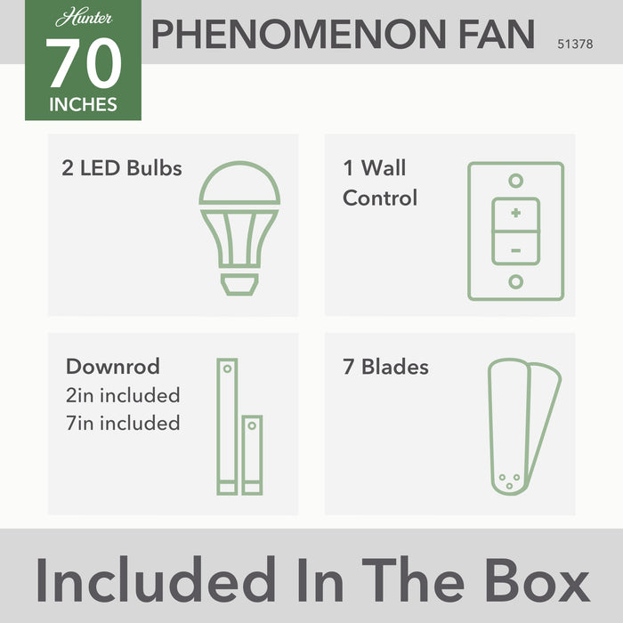 Phenomenon 70" Ceiling Fan-Fans-Hunter-Lighting Design Store