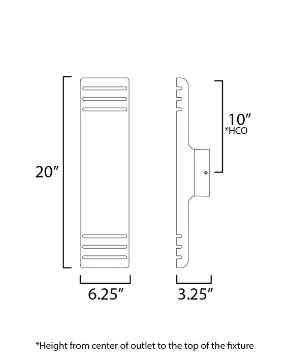 Lightray LED LED Outdoor Wall Sconce-Exterior-Maxim-Lighting Design Store