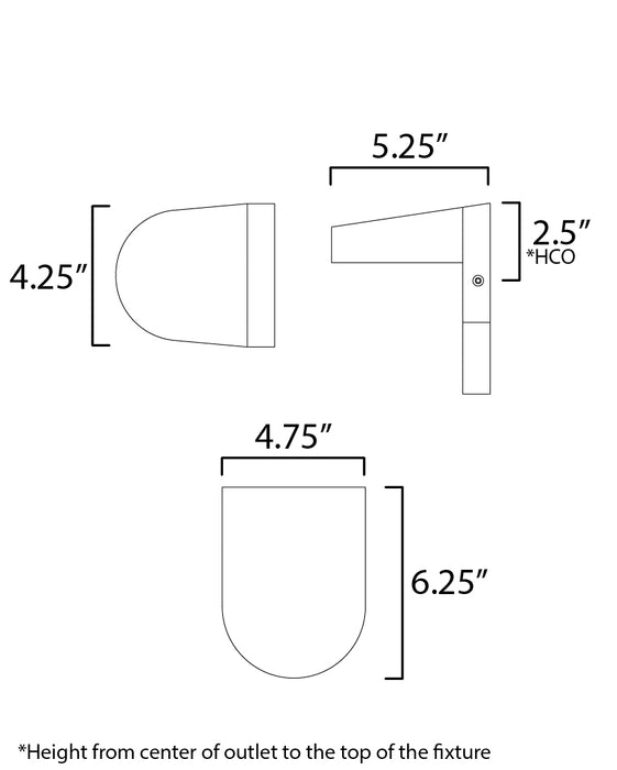 Ledge LED Outdoor Wall Sconce-Exterior-Maxim-Lighting Design Store