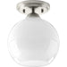 Progress Lighting - P350075-009 - One Light Flush Mount - Carisa - Brushed Nickel