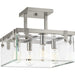 Progress Lighting - P350090-009 - Four Light Semi-Flush/Convertible - Glayse - Brushed Nickel