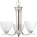 Progress Lighting - P400062-009 - Three Light Chandelier - Laird - Brushed Nickel