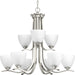 Progress Lighting - P400064-009 - Nine Light Chandelier - Laird - Brushed Nickel