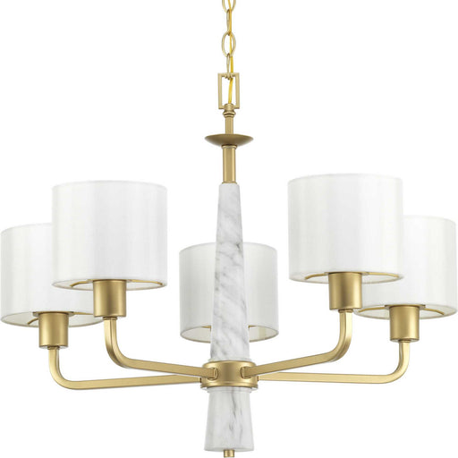 Progress Lighting - P400098-078 - Five Light Chandelier - Palacio - Vintage Gold