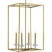 Progress Lighting - P500105-078 - Four Light Pendant - Palacio - Vintage Gold