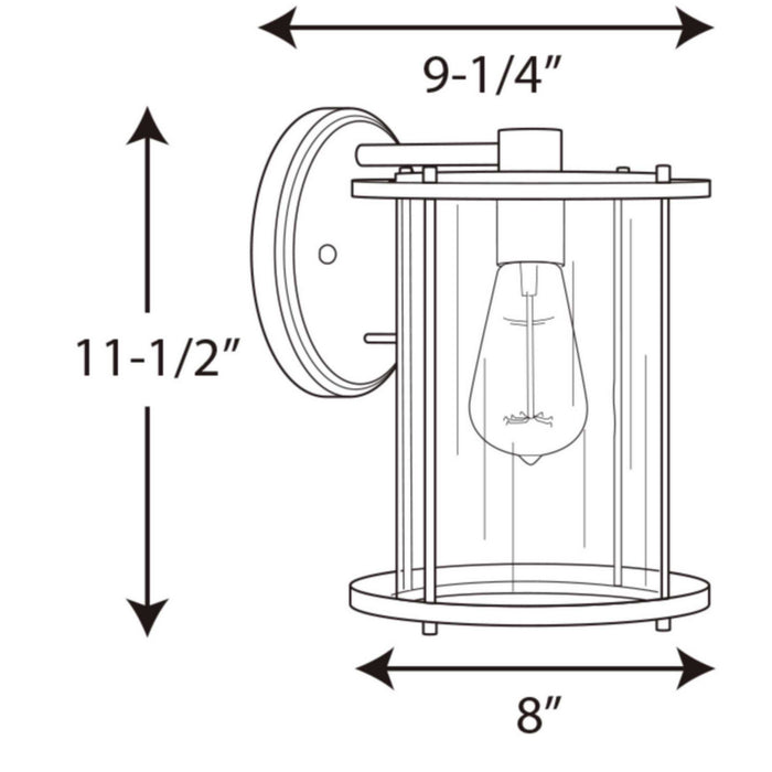 Progress Lighting - P560058-020 - One Light Wall Lantern - Gunther - Antique Bronze