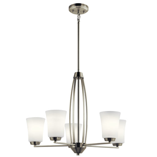 Tao Five Light Chandelier Brushed Nickel
