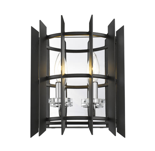Z-Lite - 338-2S-MB+CH - Two Light Wall Sconce - Haake - Chrome