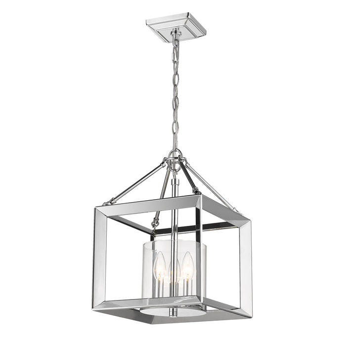 Golden - 2074-SF CH-CLR - Three Light Semi-Flush Mount - Smyth - Chrome