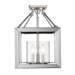 Golden - 2074-SF CH-CLR - Three Light Semi-Flush Mount - Smyth - Chrome