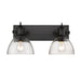 Golden - 3118-BA2 BLK-SD - Two Light Bath Vanity - Hines - Matte Black