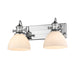 Golden - 3118-BA2 CH-OP - Two Light Bath Vanity - Hines - Chrome