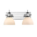 Golden - 3118-BA2 CH-OP - Two Light Bath Vanity - Hines - Chrome