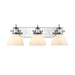 Golden - 3118-BA3 CH-OP - Three Light Bath Vanity - Hines - Chrome