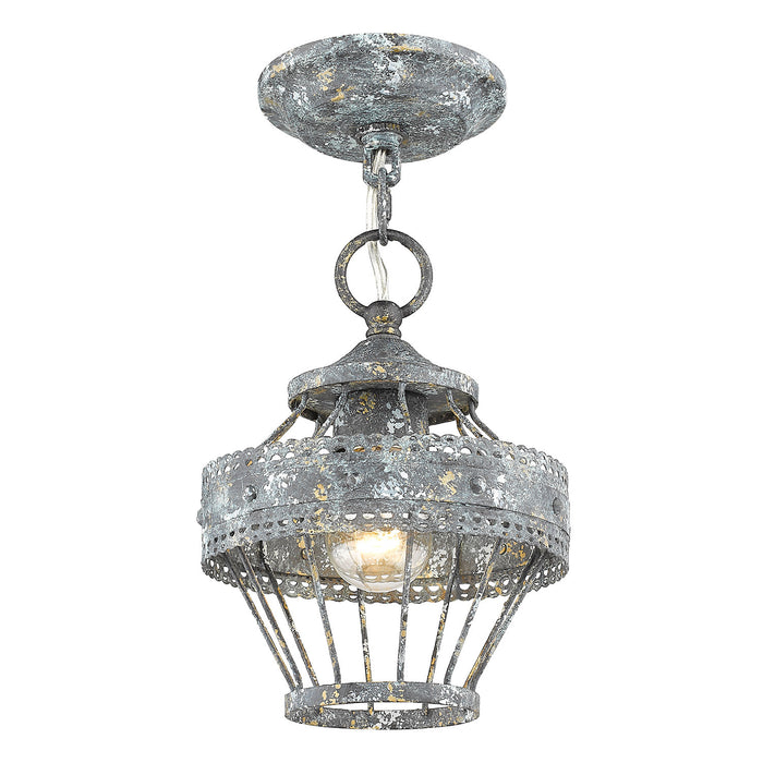 Golden - 7856-M1L VP - One Light Mini Pendant - Ferris - Blue Verde Patina