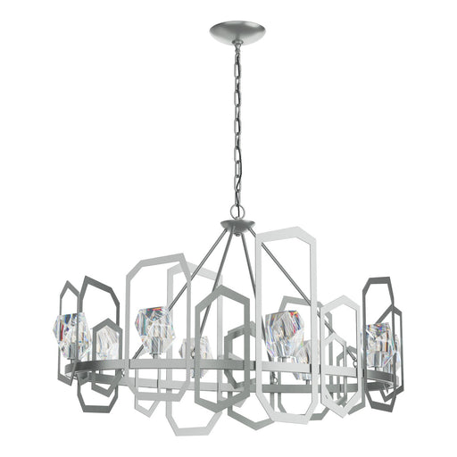 Gatsby Eight Light Chandelier Vintage Platinum