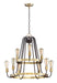 Maxim - 11737OIAB - Nine Light Chandelier - Haven - Oil Rubbed Bronze / Antique Brass