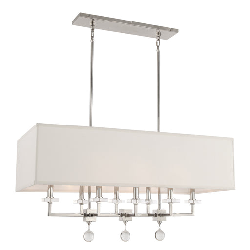 Paxton Eight Light Chandelier Polished Nickel