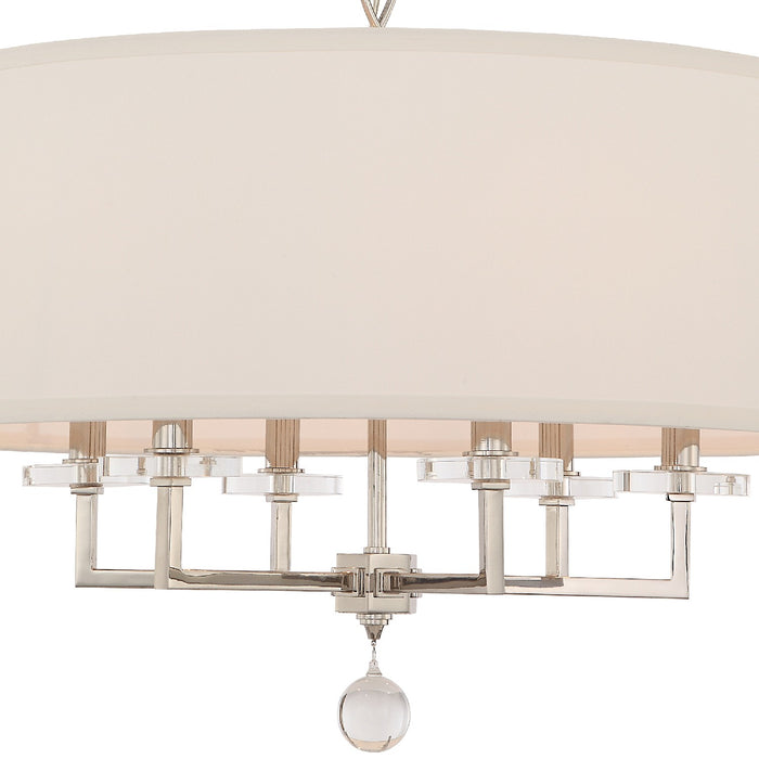 Crystorama - 8116-PN - Six Light Chandelier - Paxton - Polished Nickel