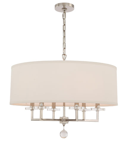 Paxton Six Light Chandelier Polished Nickel