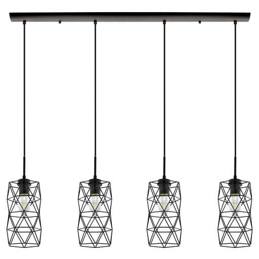 Eglo USA - 202359A - Four Light Pendant - Estevau - Matte Black