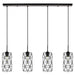 Eglo USA - 202359A - Four Light Pendant - Estevau - Matte Black