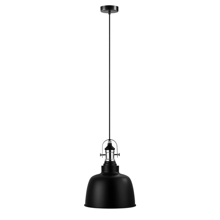 Eglo USA - 202423A - One Light Pendant - Gilwell - Matte Black & Chrome