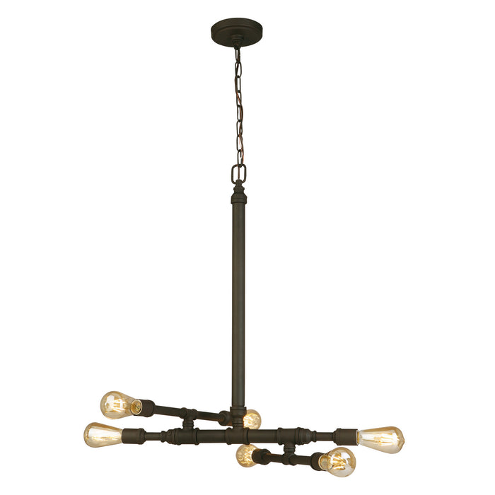 Eglo USA - 202834A - Six Light Pendant - Wymer - Matte bronze