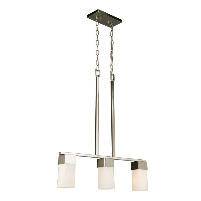 Eglo USA - 202868A - Three Light Linear Pendant - Ciara Springs - Brushed Nickel