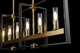 DVI Lighting - DVP30202VBR+GR-CL - Six Light Linear Pendant - Blairmore - Venetian Brass/Graphite w/Clear Glass