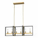 DVI Lighting - DVP30202VBR+GR-CL - Six Light Linear Pendant - Blairmore - Venetian Brass/Graphite w/Clear Glass