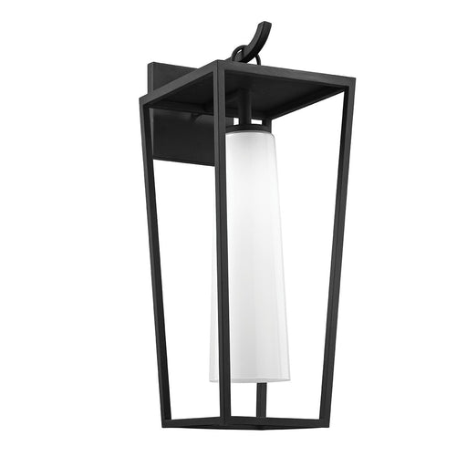 Mission Beach One Light Wall Lantern Textured Black