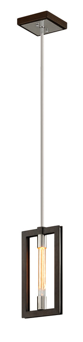 Troy Lighting - F6183-TBZ/SS - One Light Pendant - Enigma - Bronze With Polished Stainless