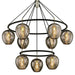 Troy Lighting - F6219-TBK/PN - Nine Light Chandelier - Iliad - Textured Black & Polish Nickel