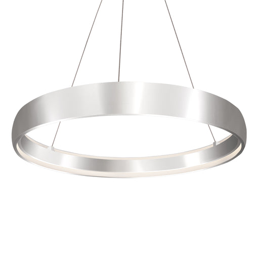 Halo LED Pendant Brushed Silver