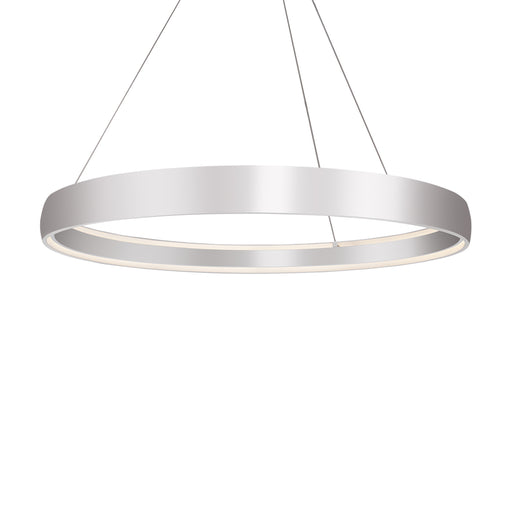 Halo LED Pendant Brushed Silver