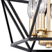 Vaxcel - C0174 - Four Light Semi Flush Mount - Turin - Noble Bronze and Natural Brass