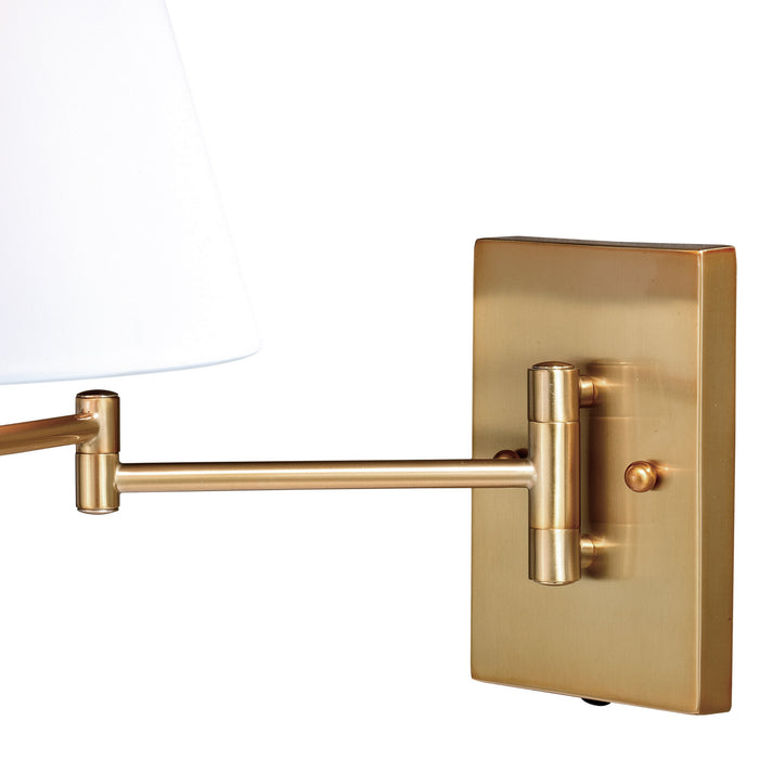 Vaxcel - W0261 - One Light Swing Arm Wall Light - Chapeau - Natural Brass