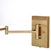 Vaxcel - W0261 - One Light Swing Arm Wall Light - Chapeau - Natural Brass