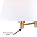 Vaxcel - W0261 - One Light Swing Arm Wall Light - Chapeau - Natural Brass