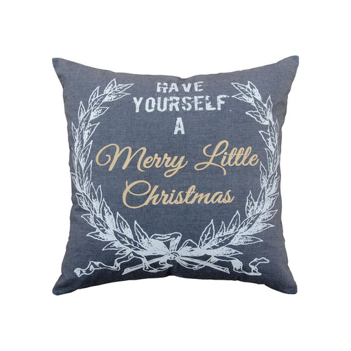 ELK Home - 906237 - Pillow - Merry Lil Christmas - Gray