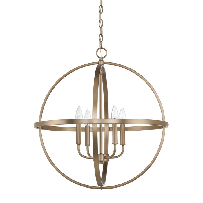 Capital Lighting - 317542AD - Four Light Pendant - Hartwell - Aged Brass