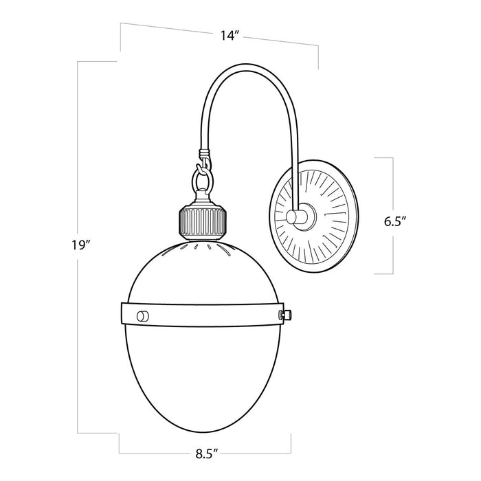 Regina Andrew - 15-1056BBNB - One Light Wall Sconce - Otis - Blackened Brass