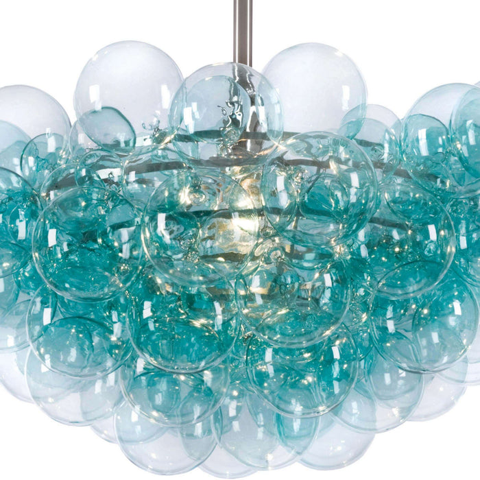 Regina Andrew - 16-1044AQ - One Light Chandelier - Bubbles - Brushed Nickel